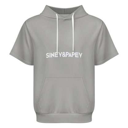 Sudadera con capucha y manga corta de tendencia