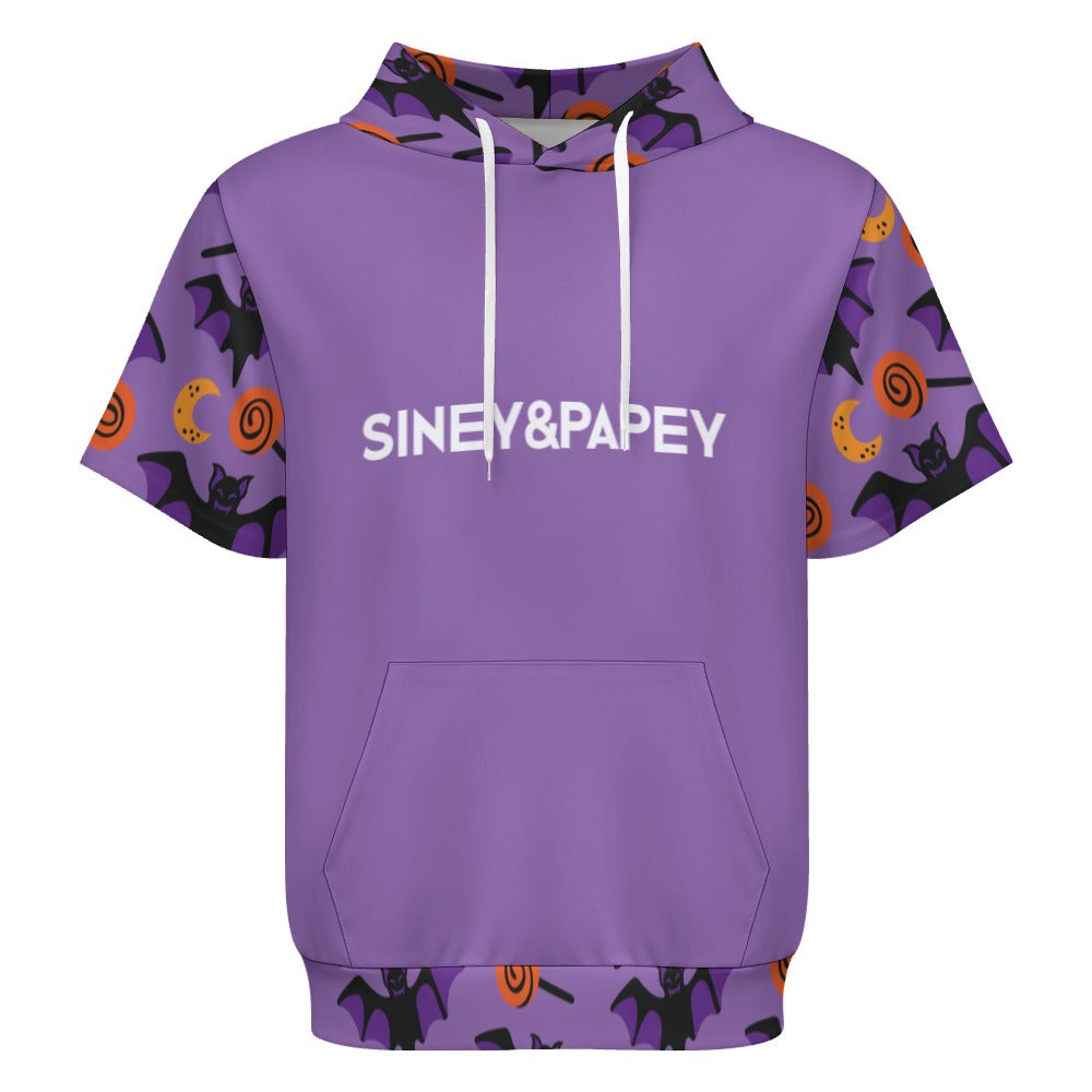 Sudadera con capucha y manga corta de tendencia