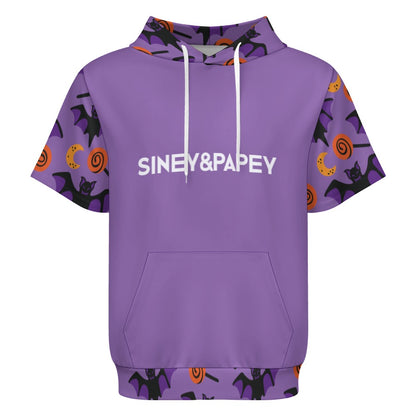 Sudadera con capucha y manga corta de tendencia