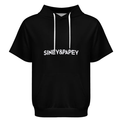Sudadera con capucha y manga corta de tendencia