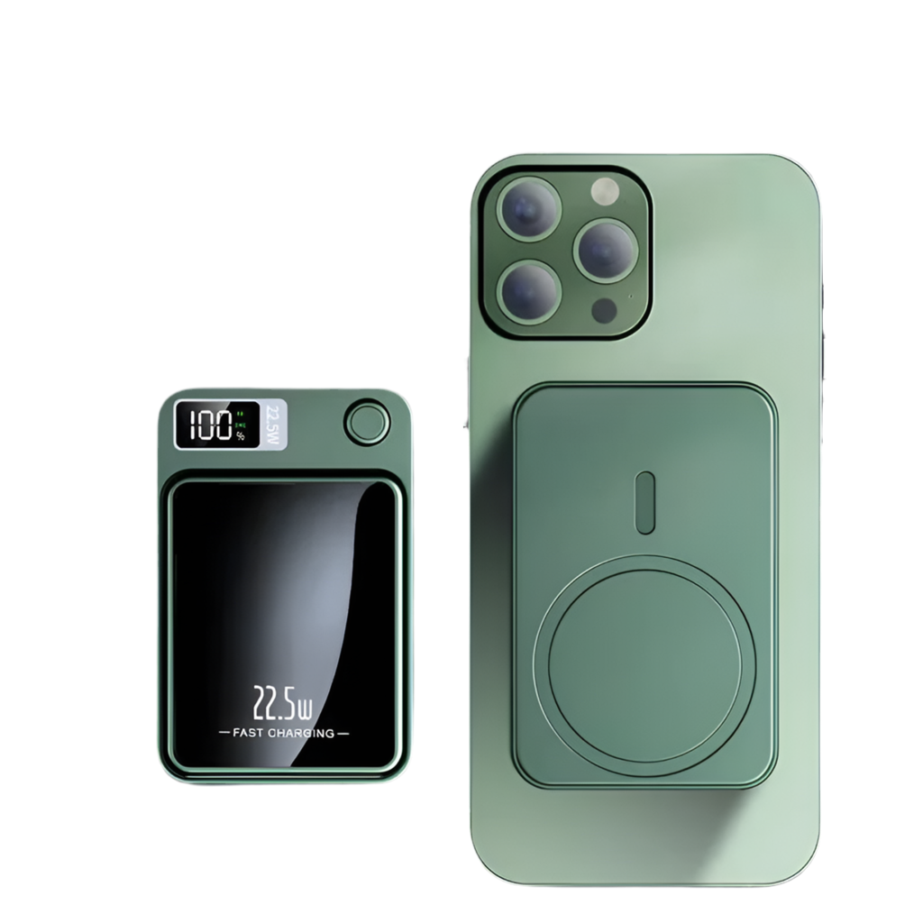 Cargador inalámbrico rápido Xiaomi de 100.000 mAh con batería externa magnética Magsafe para iPhone, Huawei y Samsung.