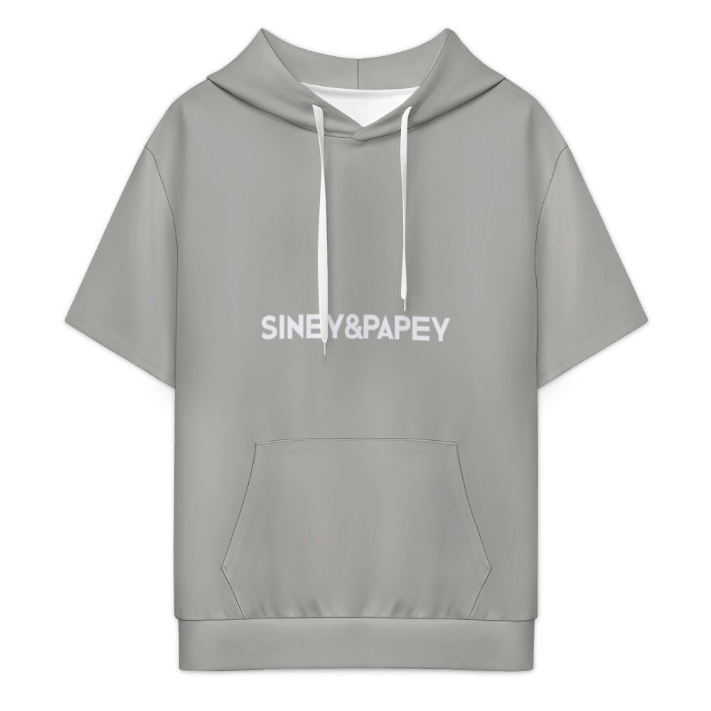 Sudadera con capucha y manga corta de tendencia