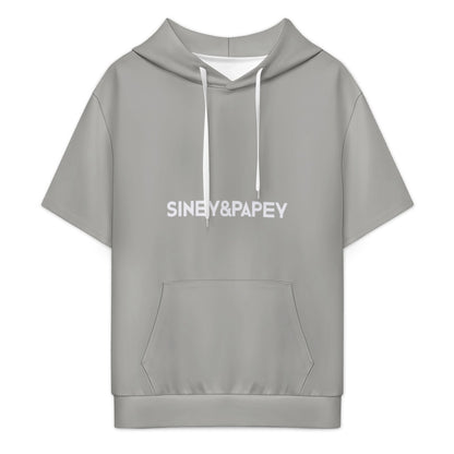 Sudadera con capucha y manga corta de tendencia