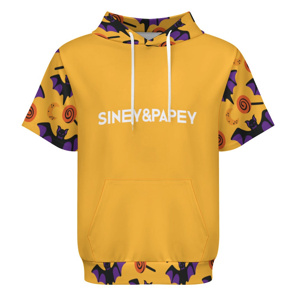 Sudadera con capucha y manga corta de tendencia