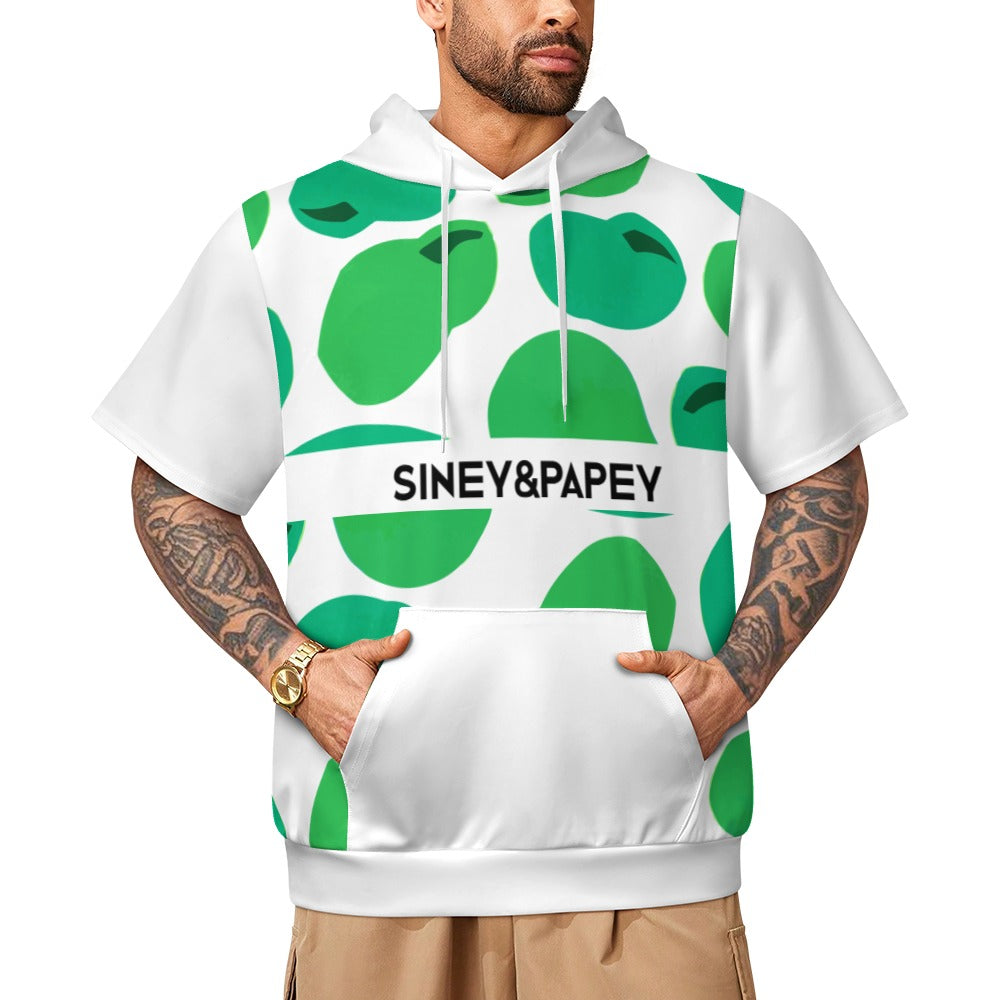 Sudadera con capucha y manga corta de tendencia