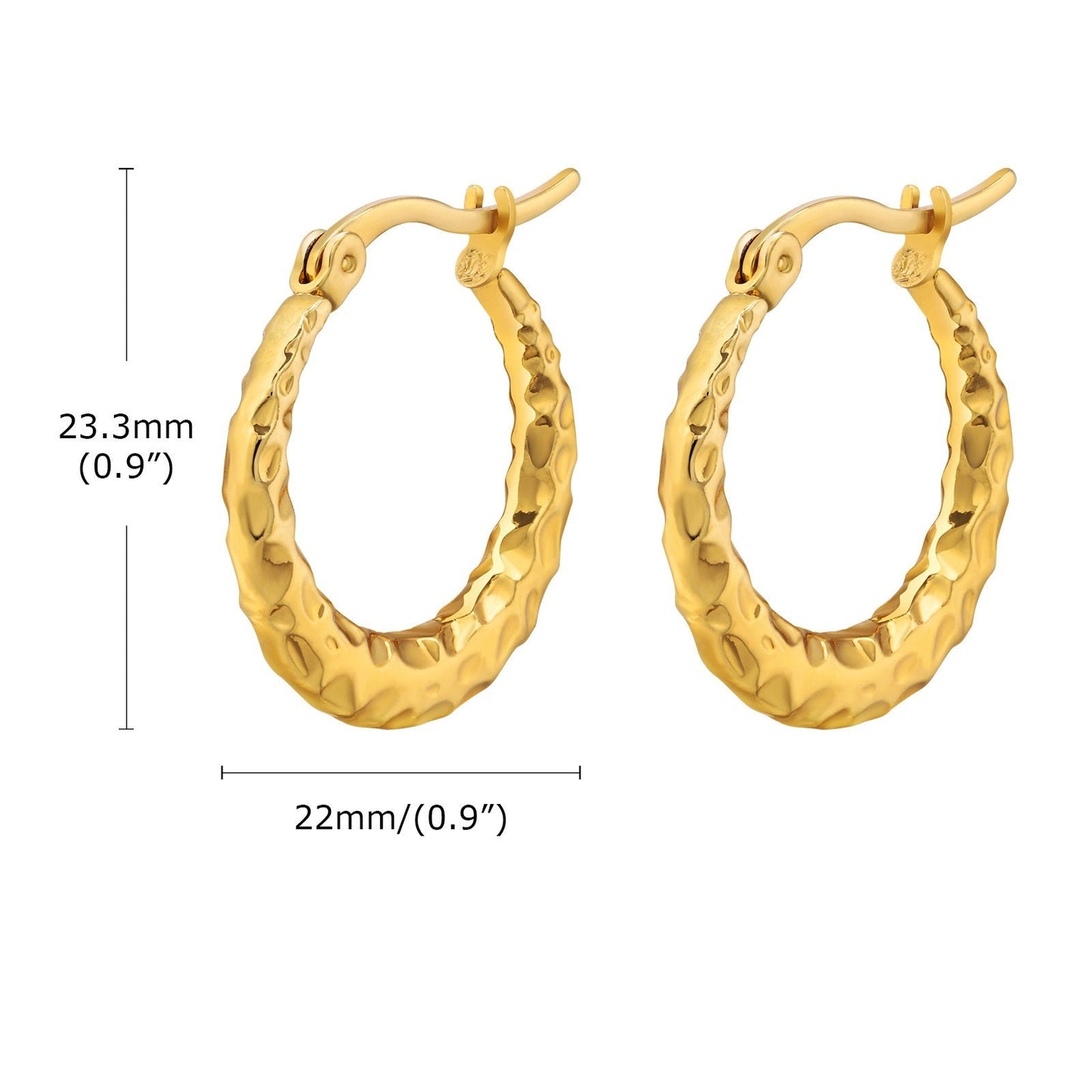 Elegantes pendientes de acero inoxidable que combinan con todo.