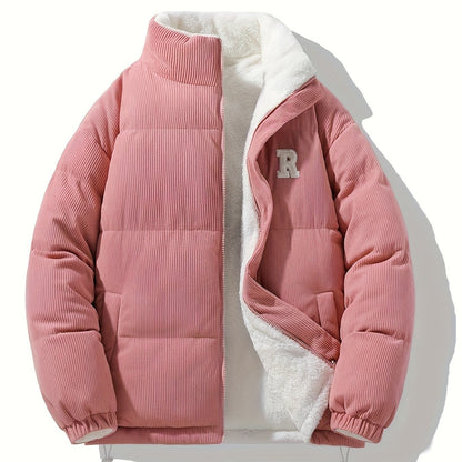 Chaqueta Reversible de Cuello Alto , Unisex y Versátil, Con Bajo y Puños Elásticos, Cuello Alto Estructurado, Diseño Moderno y Único,