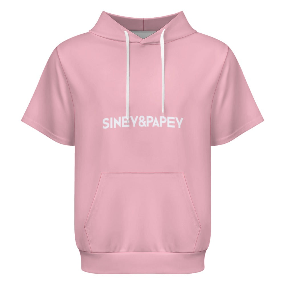 Sudadera con capucha y manga corta de tendencia