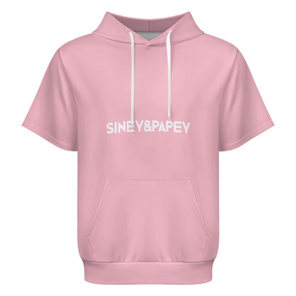 Sudadera con capucha y manga corta de tendencia