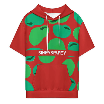 Sudadera con capucha y manga corta de tendencia