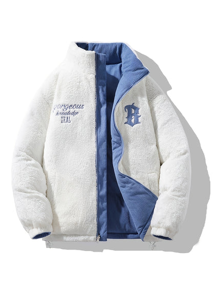 Chaqueta Reversible de Cuello Alto , Unisex y Versátil, Con Bajo y Puños Elásticos, Cuello Alto Estructurado, Diseño Moderno y Único,
