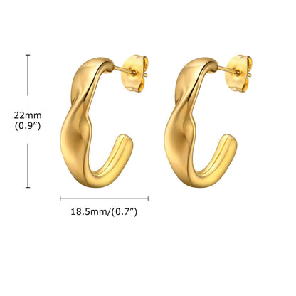 Elegantes pendientes de acero inoxidable que combinan con todo.