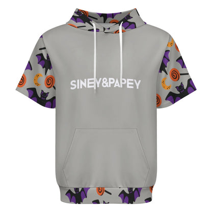 Sudadera con capucha y manga corta de tendencia