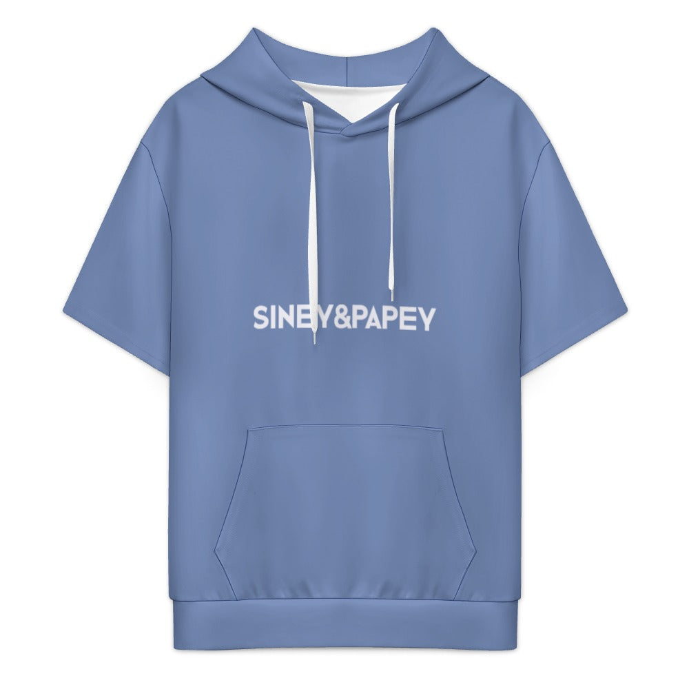 Sudadera con capucha y manga corta de tendencia