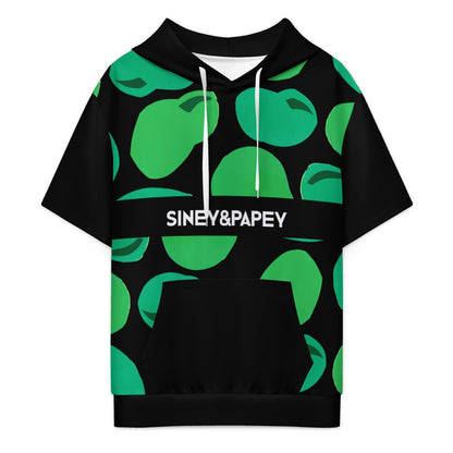 Sudadera con capucha y manga corta de tendencia