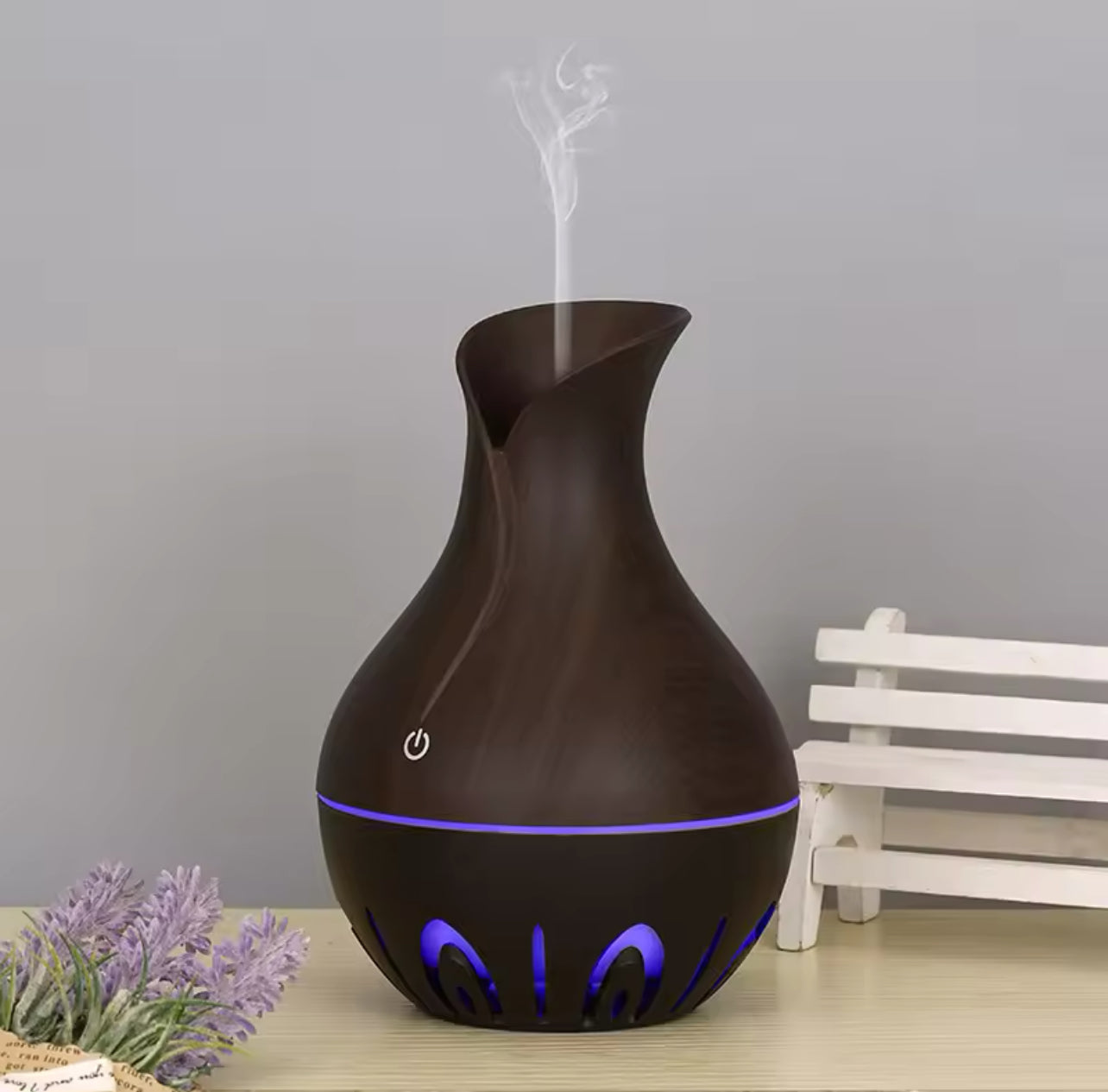 Humidificador de aire de 200 ml, difusor de aceites esenciales, generador de niebla USB, minihumidificador con luz colorida para el hogar, la oficina y el coche