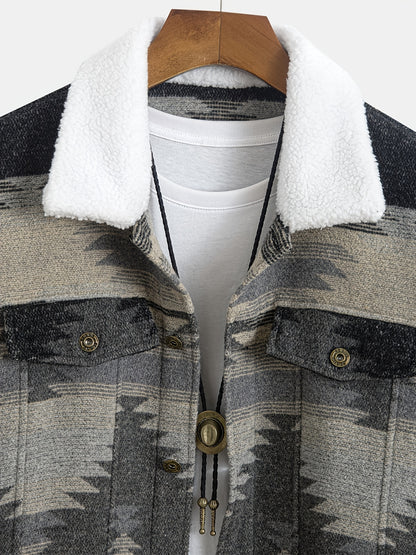 Chaqueta de invierno para hombre - Chaqueta de clima frío con forro de felpa y cierre frontal con botones