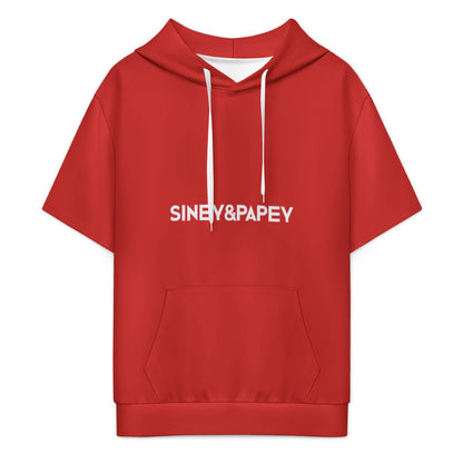 Sudadera con capucha y manga corta de tendencia