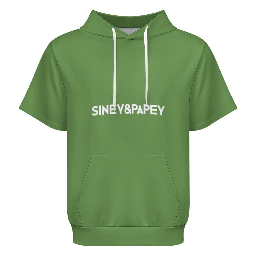 Sudadera con capucha y manga corta de tendencia