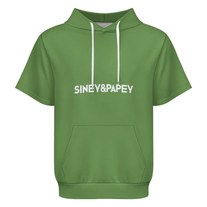 Sudadera con capucha y manga corta de tendencia