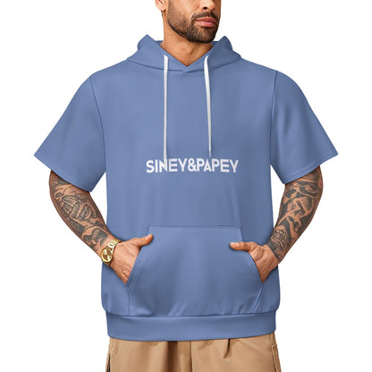 Sudadera con capucha y manga corta de tendencia
