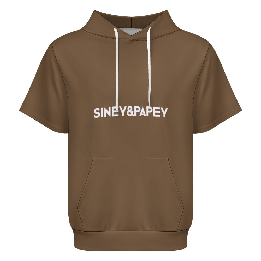 Sudadera con capucha y manga corta de tendencia