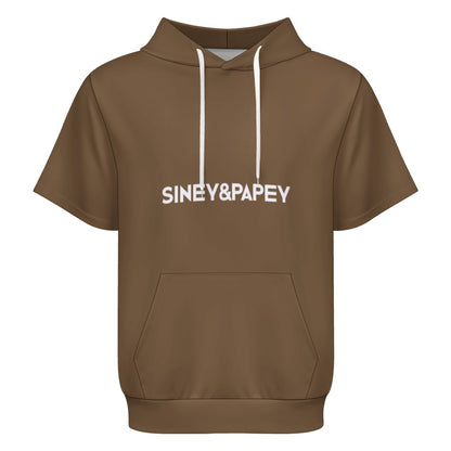 Sudadera con capucha y manga corta de tendencia