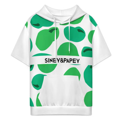 Sudadera con capucha y manga corta de tendencia