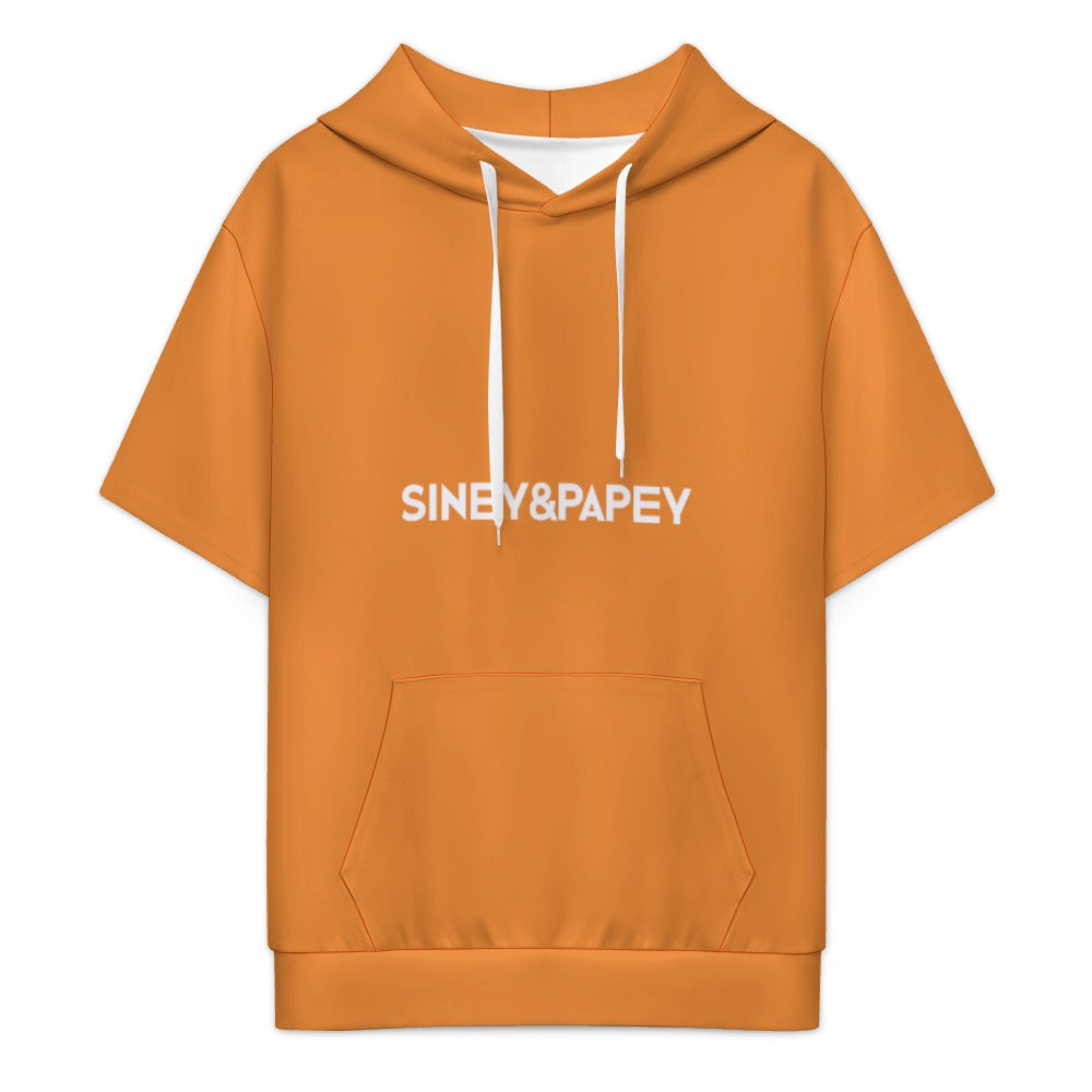 Sudadera con capucha y manga corta de tendencia