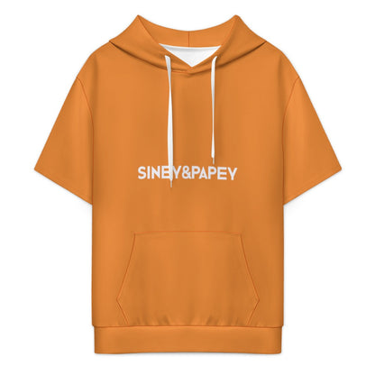 Sudadera con capucha y manga corta de tendencia