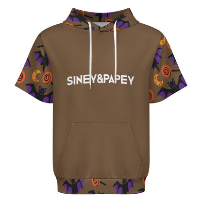 Sudadera con capucha y manga corta de tendencia