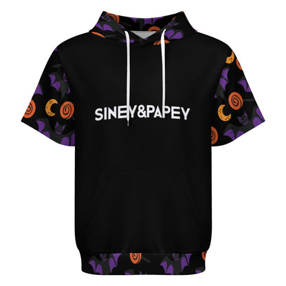 Sudadera con capucha y manga corta de tendencia