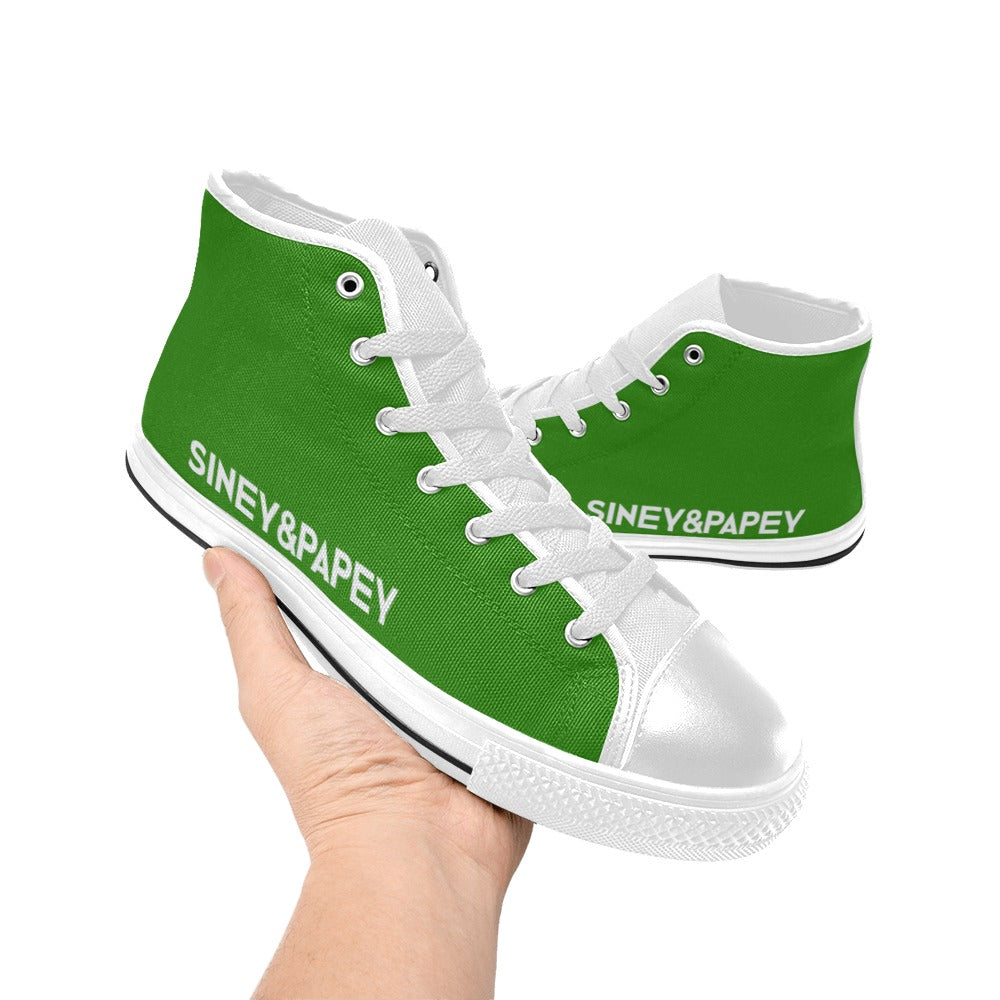 Zapatillas de lona de caña alta para mujer
