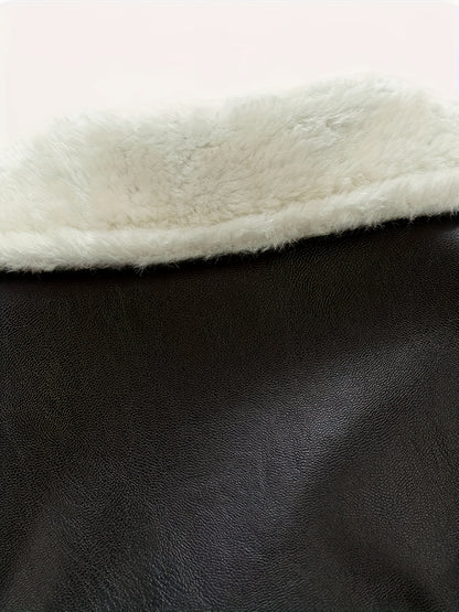 Chaqueta Casual para Hombre con Forro Polar - Abrigo de Poliéster con Cremallera