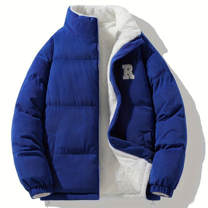 Chaqueta Reversible de Cuello Alto , Unisex y Versátil, Con Bajo y Puños Elásticos, Cuello Alto Estructurado, Diseño Moderno y Único,