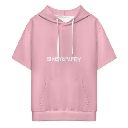Sudadera con capucha y manga corta de tendencia