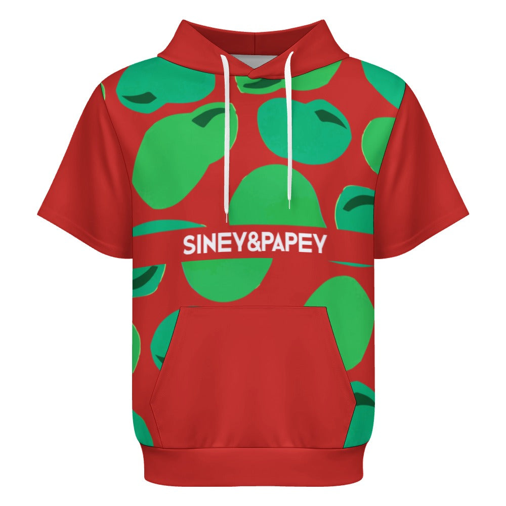 Sudadera con capucha y manga corta de tendencia