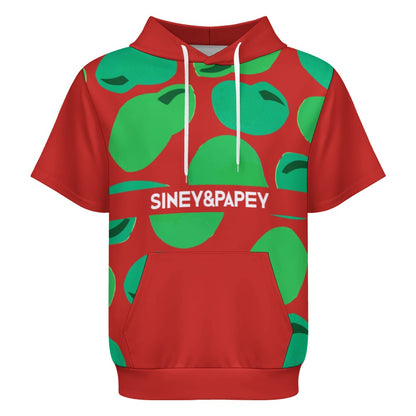 Sudadera con capucha y manga corta de tendencia