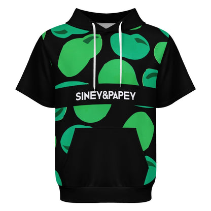 Sudadera con capucha y manga corta de tendencia