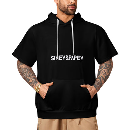 Sudadera con capucha y manga corta de tendencia