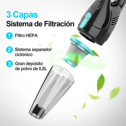 Aspirateur balai filaire 2 en 1 Aspirateur balai léger sans sac pour poils d'animaux Sol dur Maison