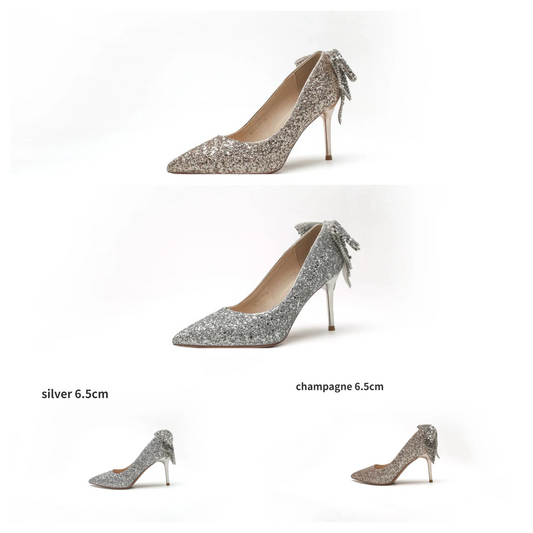 Women's high heels, platform sneakers, bridal shoes for wedding, party shoes, high heels with bow