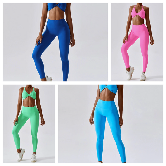 workout sportswear, high waist drawstring gym clothes, sports suits