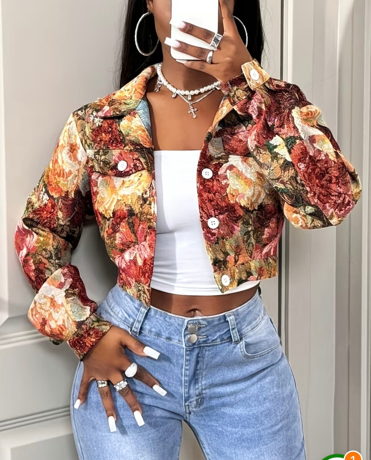 Chaqueta cárdigan elegante para mujer con solapa corta