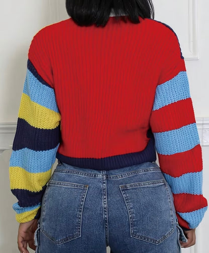 Nuevo cardigan elegante de mujer con Cuello en V y Manga Larga