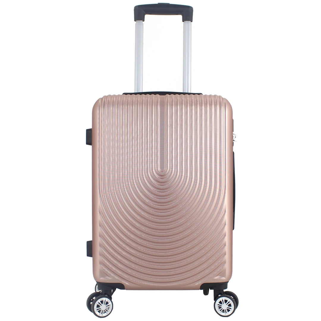 Maleta Avión Equipaje de Mano Viaje Cabina Trolley ABS Rígida 4 Ruedas Maleta de cabina rigida con asa telescopica 55x35x20CM