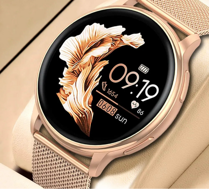 Reloj inteligente con Bluetooth para hombre y mujer, pulsera de acero con Dial personalizado, seguimiento de actividad deportiva, control del ritmo cardíaco, compatible con Android e IOS