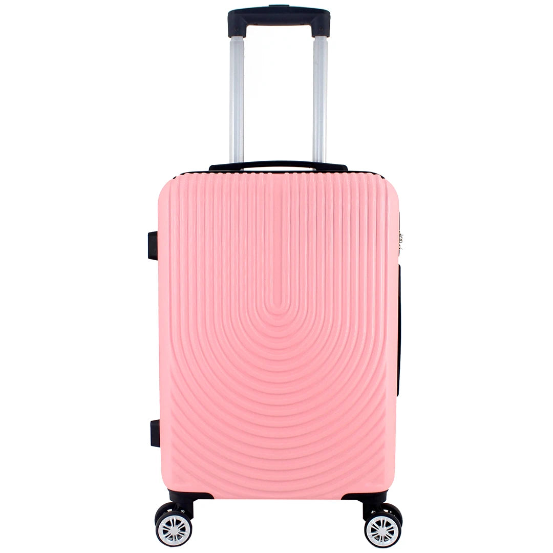 Maleta Avión Equipaje de Mano Viaje Cabina Trolley ABS Rígida 4 Ruedas Maleta de cabina rigida con asa telescopica 55x35x20CM