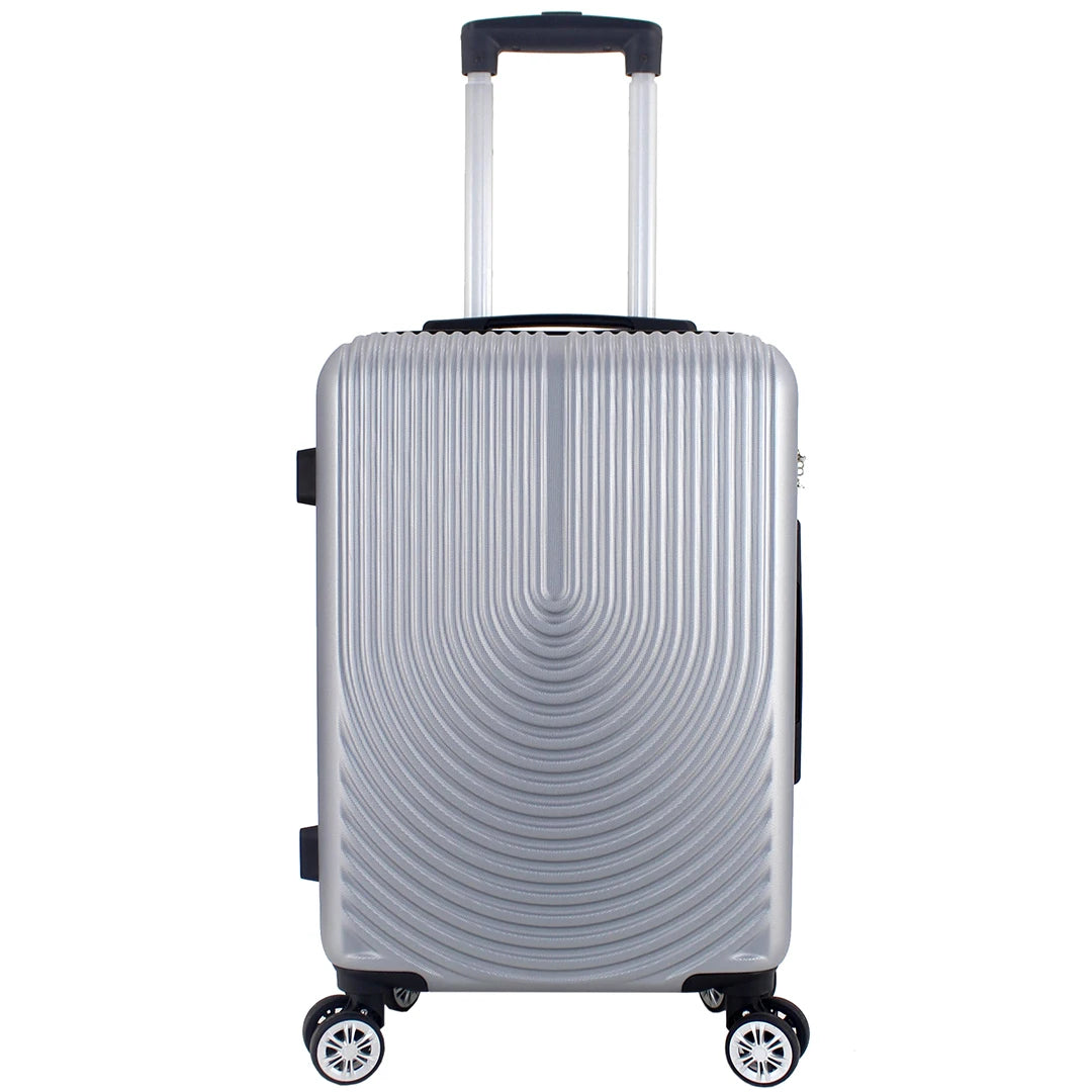Maleta Avión Equipaje de Mano Viaje Cabina Trolley ABS Rígida 4 Ruedas Maleta de cabina rigida con asa telescopica 55x35x20CM