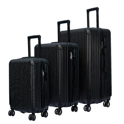 Juego de 3 Maletas de Viaje Set Trolley Abs Semirigidas con Cerradura Combinación 4 Ruedas Dobles